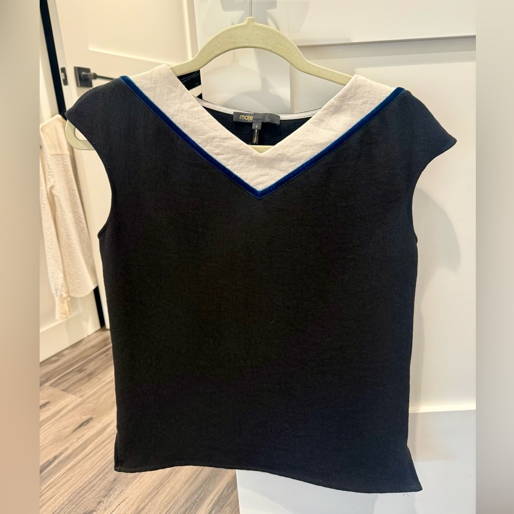 Maje Black Tank Top, Size 1